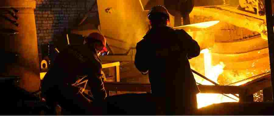 workers are melting steel workers are melting steel